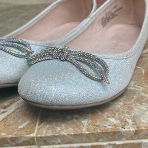 Flat shimmery ballet flats